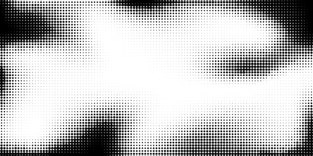 Fondo horizontal de medio tono negro y blanco fluido fondo pixelado de medio tono textura de puntos de arena