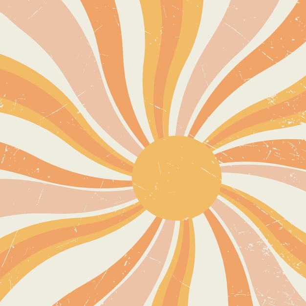 Fondo horizontal retro Color naranja pálido y beige textura envejecida Ilustración vectorial