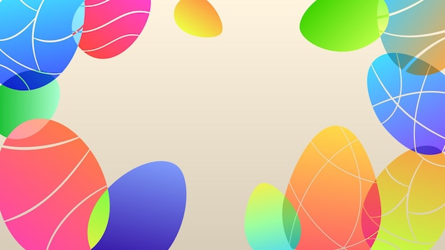 Fondo de huevos de Pascua multicolores en color beige