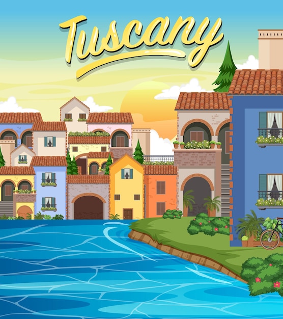 Fondo icónico del edificio de la atracción turística de Italia