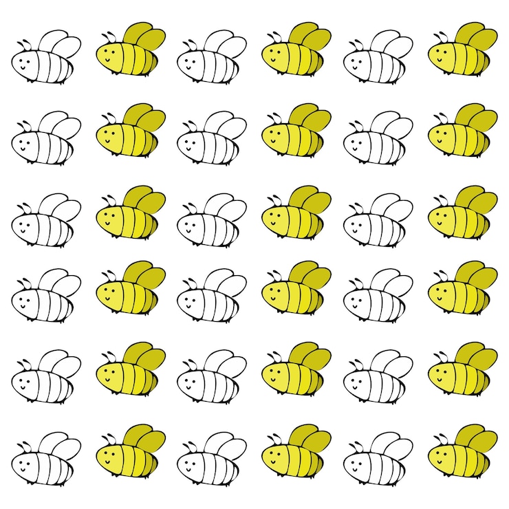 Vector fondo de icono de abeja plana