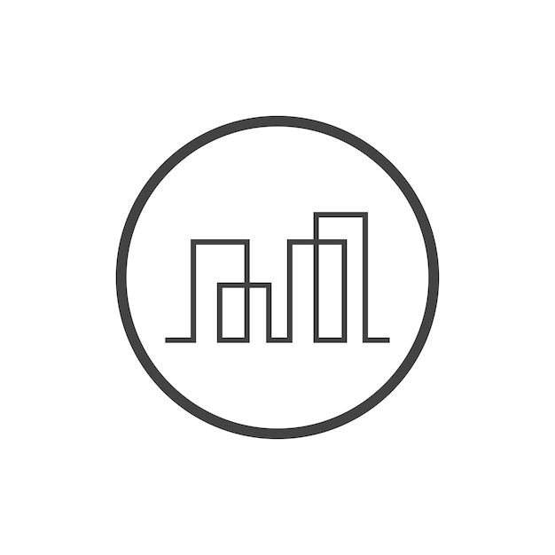 Fondo de icono de vector de horizonte de ciudad moderna
