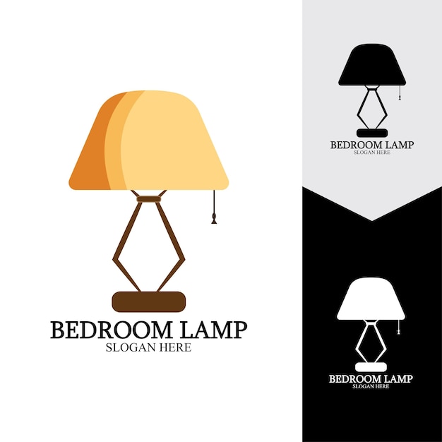 Fondo de icono de vector de lámpara de dormitorio