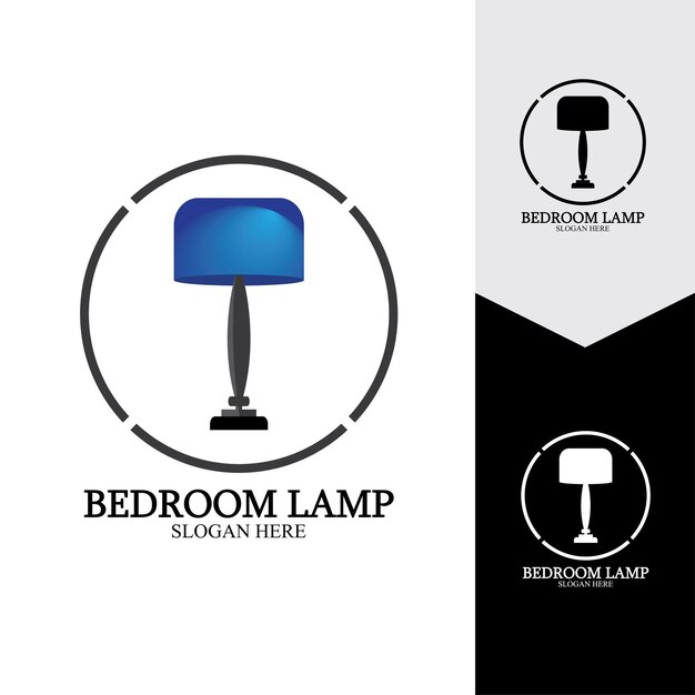 Fondo de icono de vector de lámpara de dormitorio