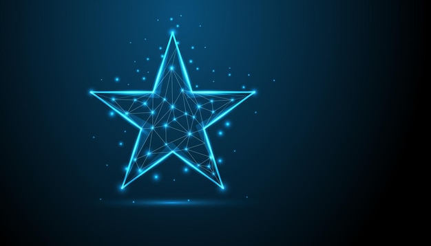 Fondo de íconos de estrellas bajas Diseño geométrico abstracto con colores vibrantes Símbolo estelar moderno y obra de arte digital creativa para temas de espacio cósmico y cielo nocturno