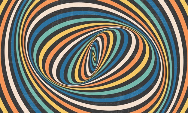 fondo de ilusión óptica abstracta con líneas distorsionadas ilustración vectorial