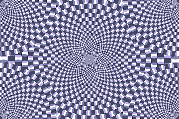 Vector fondo de ilusión óptica de diseño plano