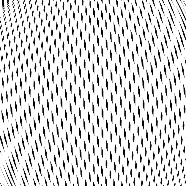 Fondo ilusorio con líneas caóticas negras, estilo muaré. Patrón de trance geométrico vectorial de contraste, telón de fondo óptico.