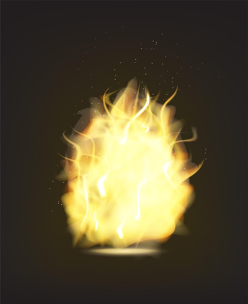 fondo de ilustración aislado del vector de llama