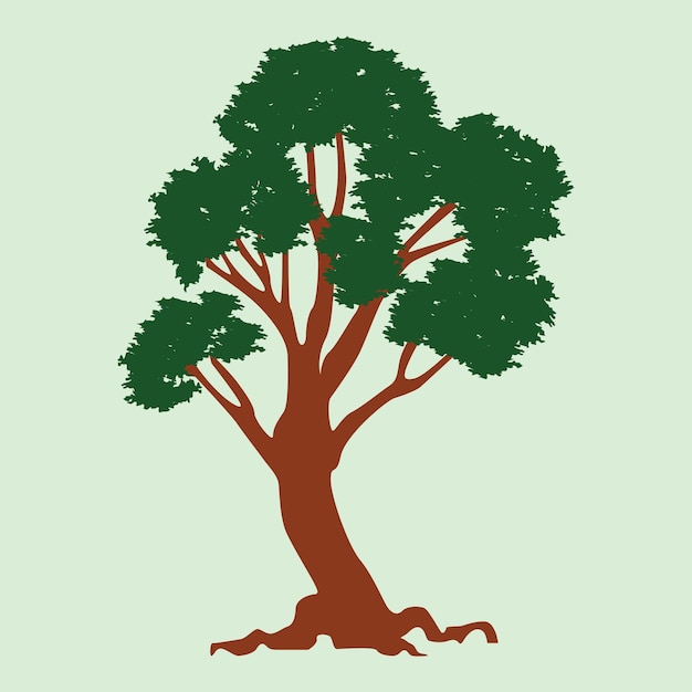 Fondo de ilustración de árbol vectorial