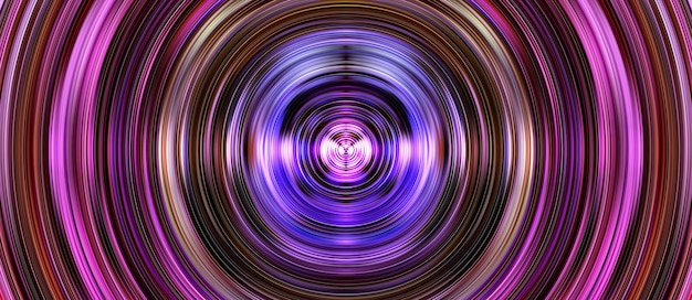 Fondo de ilustración de círculo 3d abstracto con diseño de líneas curvas coloridas y brillantes