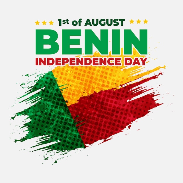 Fondo de ilustración del día de la independencia de benin