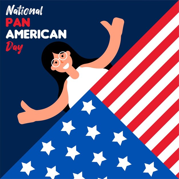 El fondo de la ilustración del Día Panamericano