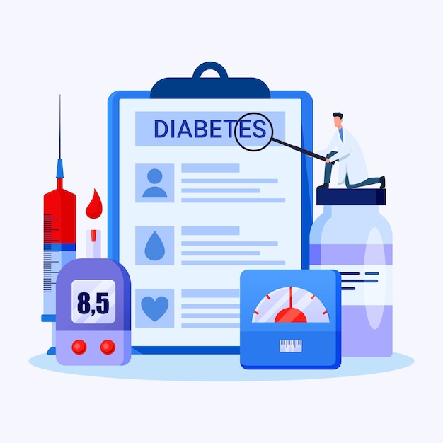 Vector fondo de ilustración de diabetes