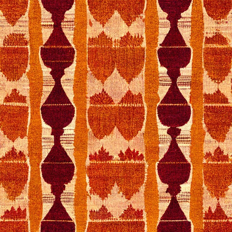 Vector fondo de ilustración de diseño de naturaleza abstracta étnica de tela de otoño, concepto de elemento de papel tapiz rojo