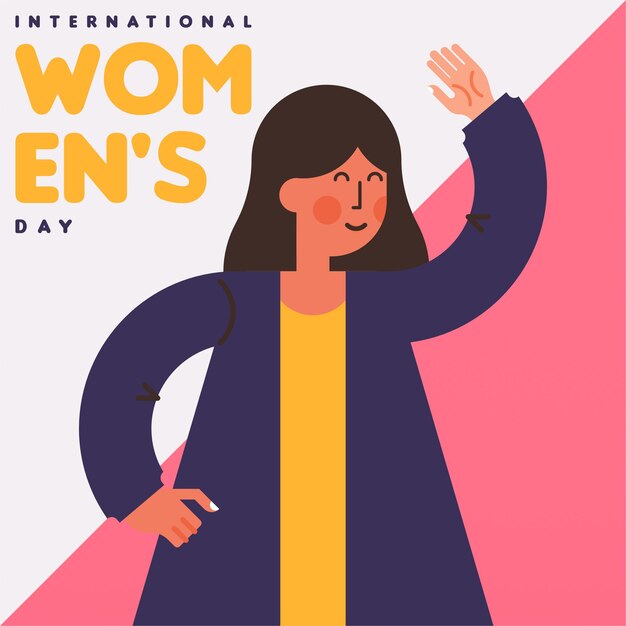 El fondo de la ilustración del feliz día de la mujer