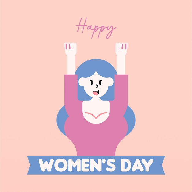 El fondo de la ilustración del feliz día de la mujer