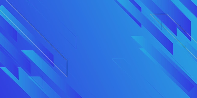 Fondo de ilustración de gradiente azul abstracto con patrón de rectángulo azul de vista 3D