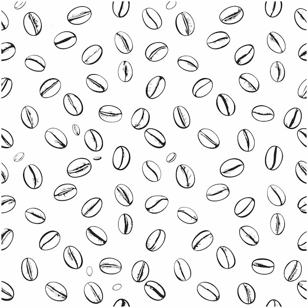 El fondo de la ilustración de los granos de café