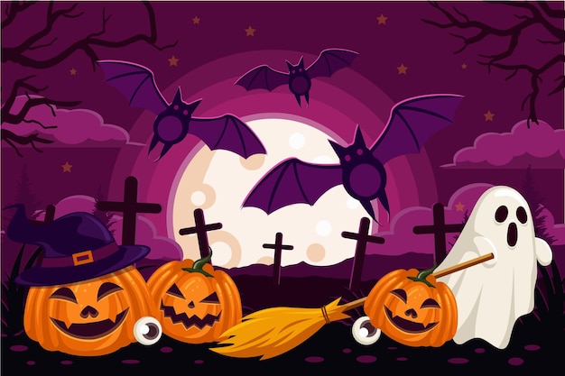 el fondo de la ilustración de halloween