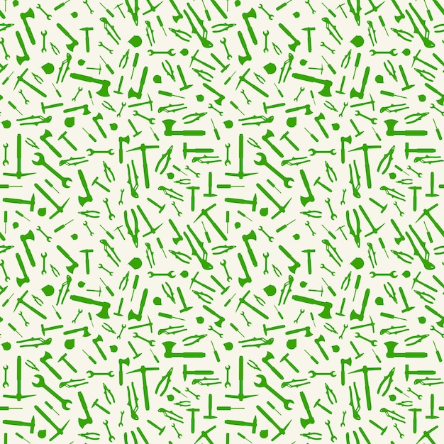 Fondo de ilustración de herramientas de trabajo Patrón transparente de vector