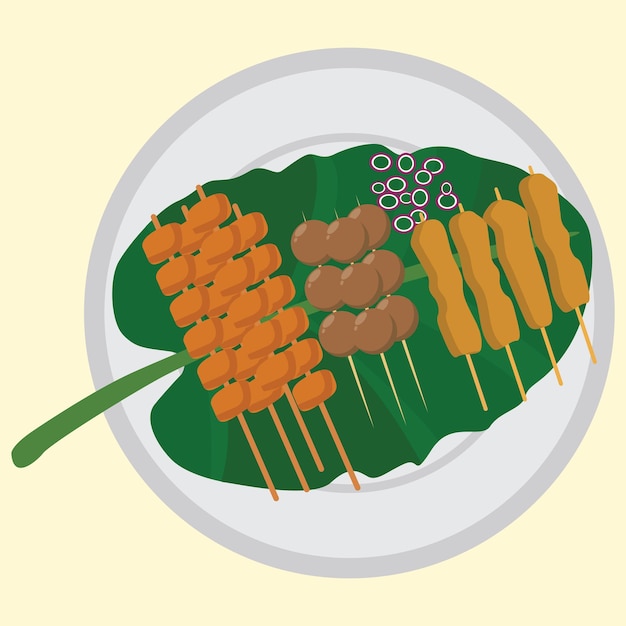 fondo de ilustración de icono de comida asiática