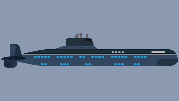 Fondo de ilustración de icono de submarino militar