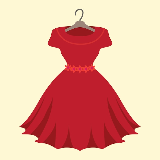 Vector fondo de ilustración de icono de vestido de color