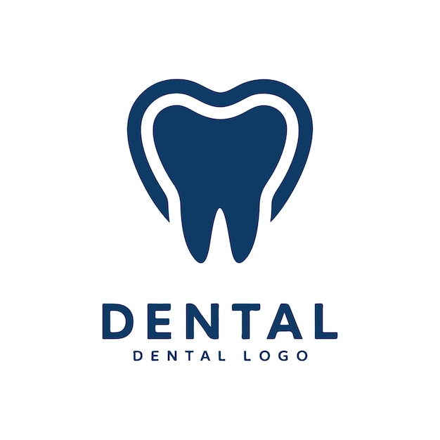 fondo de la ilustración del logotipo dental vectorial