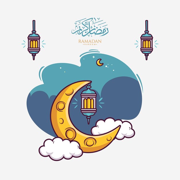 Fondo de ilustración de ramadán kareem