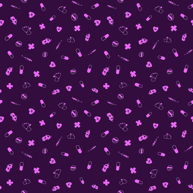 Fondo de ilustración de vector de clínica de patrones sin fisuras médica Fondo de pantalla de atención médica Fondo abstracto de atención médica y medicina para la presentación del sitio web de la aplicación móvil