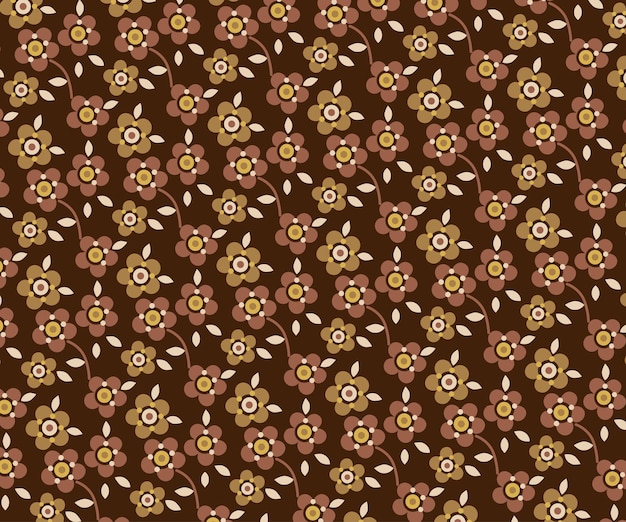 Fondo de ilustración de vector decorativo de patrones sin fisuras de flor dibujada a mano