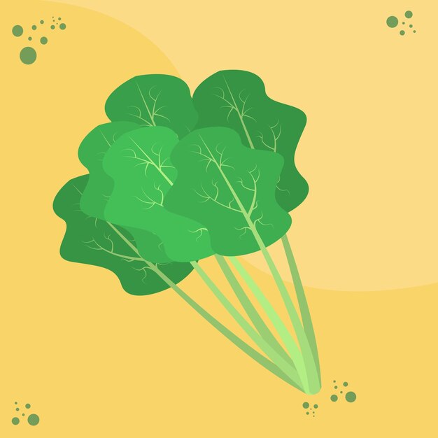 Fondo de ilustración de vector de dibujos animados de espinacas