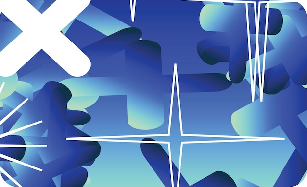 Fondo De Ilustración De Vector De Patrón De Forma Aleatoria