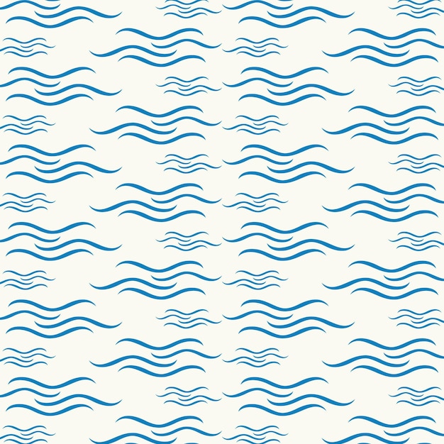 Fondo de ilustración de vector de patrón de repetición perfecta de onda de agua