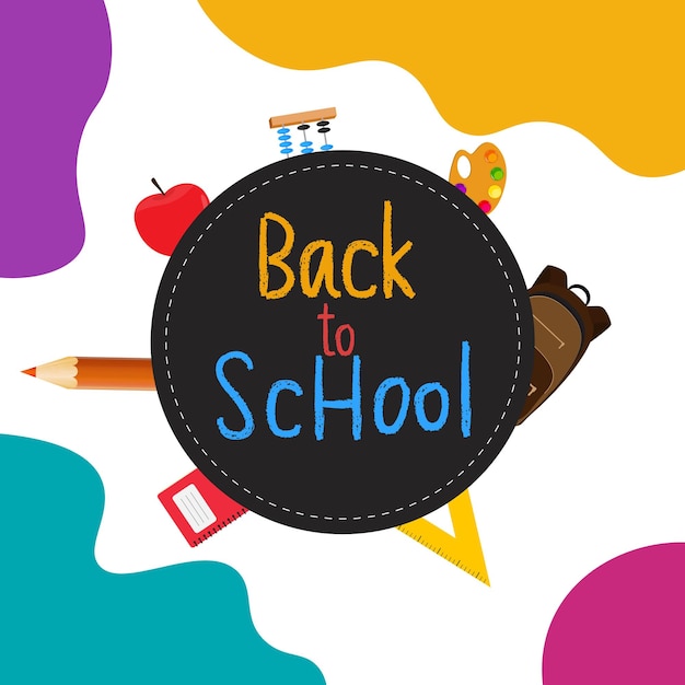 Fondo de ilustración vectorial de regreso a la escuela Es adecuado para carteles o carteles