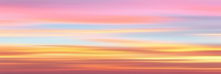 Vector fondo de imagen panorámica de nubes de cielo al atardecer
