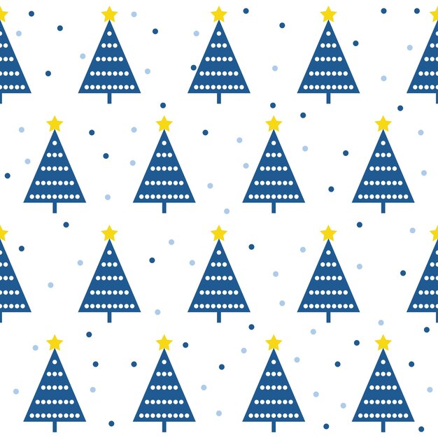 Fondo inconsútil del modelo del bosque de abetos abstracto. Arte infantil para el diseño de tarjetas de año nuevo, papel tapiz navideño, álbum de regalo de invierno, álbum de recortes, papel de regalo de vacaciones, textil, estampado de bolsos, camiseta, etc.