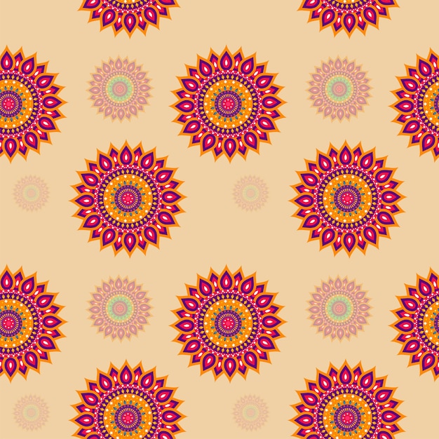 Fondo inconsútil del modelo de la mandala.