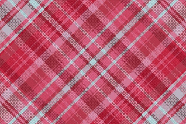 Fondo inconsútil del modelo de la tela escocesa de tartán con el color de San Valentín. Ilustración vectorial.