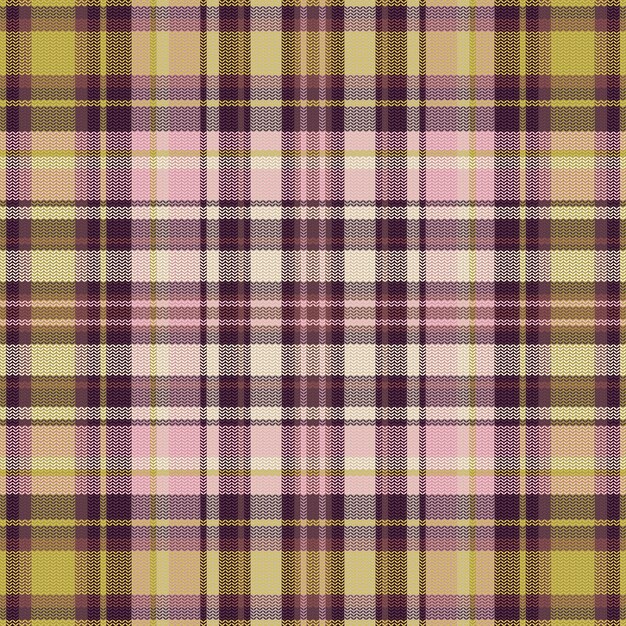 Fondo inconsútil del modelo de la tela escocesa de tartán con el color de San Valentín. Ilustración vectorial.