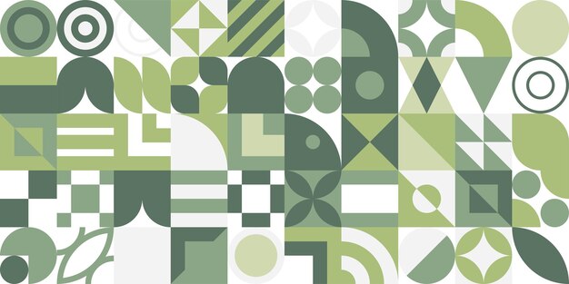 Fondo inconsútil del vector abstracto de la Bauhaus. Patrón geométrico retro. Mosaico de formas simples.