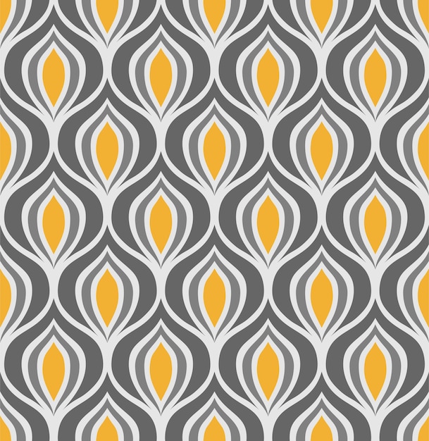 FONDO INCONSÚTIL VECTOR GRIS CLARO CON FIGURAS ART DECO ABSTRACTAS AMARILLAS Y GRISES