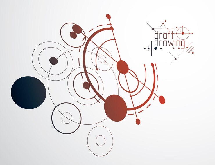 Vector fondo industrial y de ingeniería vectorial, plan técnico futuro. modelo abstracto del mecanismo, ilustración gráfica.