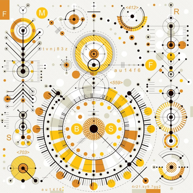 Fondo industrial y de ingeniería vectorial, plan técnico futuro. Plano de perspectiva del mecanismo, esquema mecánico. Para usar como fondo del sitio web.