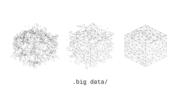 Fondo de información visual de datos grandes fondo de vector de conexión de concepto de red social