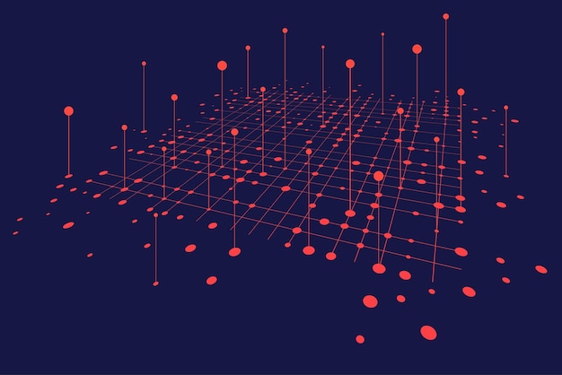 Fondo de información visual de datos grandes fondo de vector de conexión de concepto de red social
