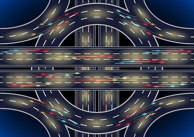 Fondo de intercambio de rotonda de carretera