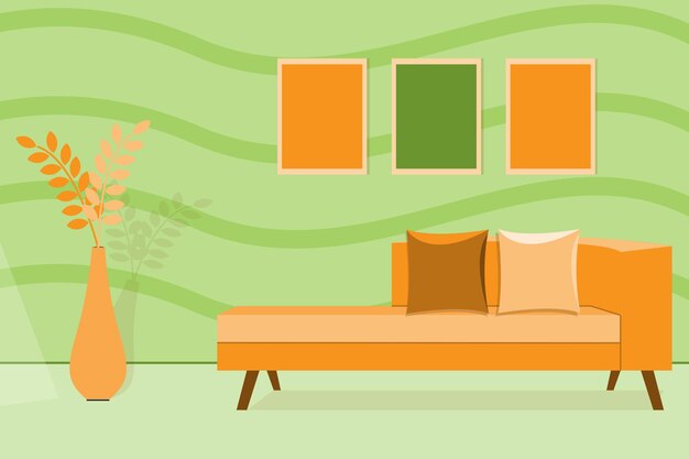 Fondo interior de casa minimalista con gradaciones de color