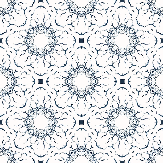 Fondo interminable con monogramas Fondo con color blanco y azul Bueno para postales Ilustración de velo